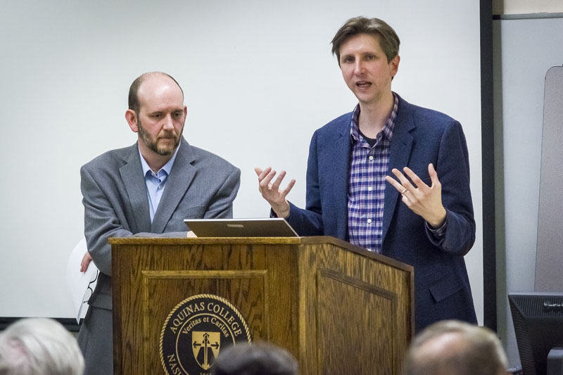 Blackbird Theater's Managing Director, Greg Greene (left), and Artistic Director, Wes Driver (right)