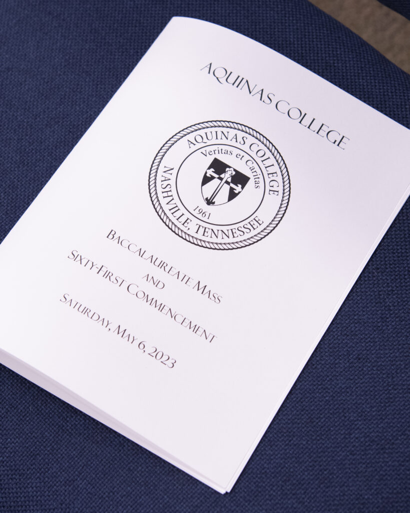 Photo of Commencement Program from previous year.