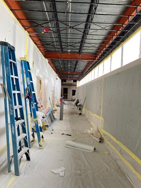 Hallway after demolition