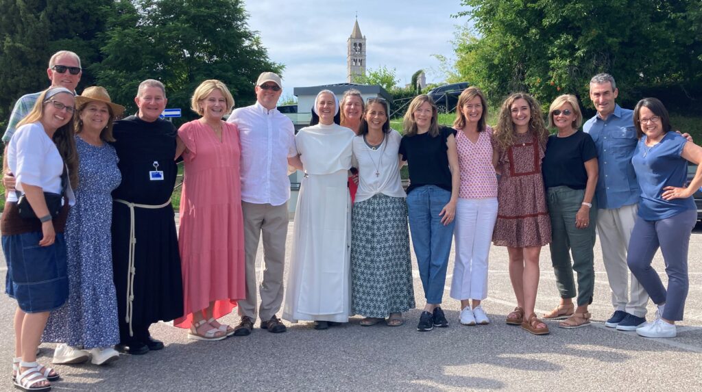 Sister Mary Rachel, O.P. with the group of educators that made the pilgrimage