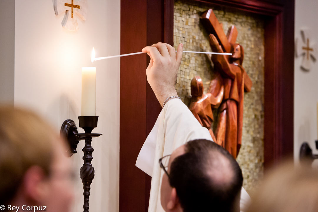 lighting a candle