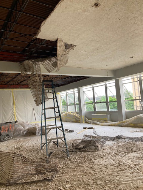 St. Jude Chapel ceiling demolition