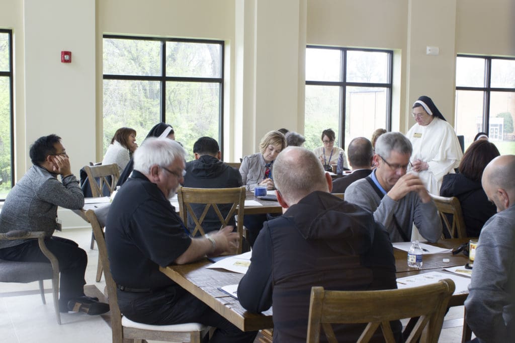 Sister Elizabeth Anne presenting to teachers