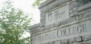 Aquinas College entrance sign